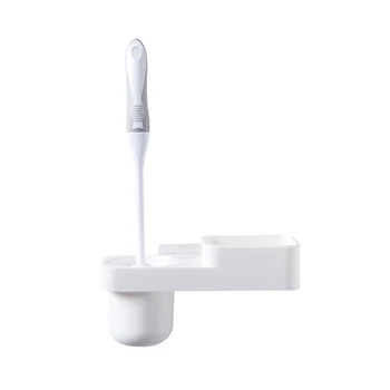 

Paste Type Toilet Brush Wall-mounted Base Cleaning Brush For Toilet WC Bathroom Accessories Set With Storage Box Creative Brush