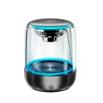 

Bluetooth Wireless Speakers Waterproof Stereo Column Portable Speaker Romantic Colorful Light Support TF Card with Mic