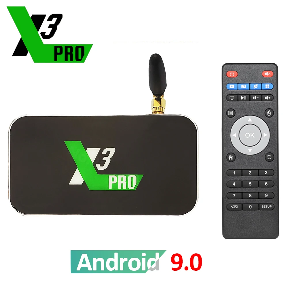  X3 PRO Amlogic S905X3 Android 9.0 TV Box 4GB DDR4 Smart Set top box 2.4G 5G WiFi 1000M LAN Bluetoot