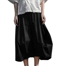 TVVOVVIN,, Ранняя осень, лето, однотонная черная юбка для девочек, для женщин, средняя юбка, темный дизайн, юбка-бутон, L202