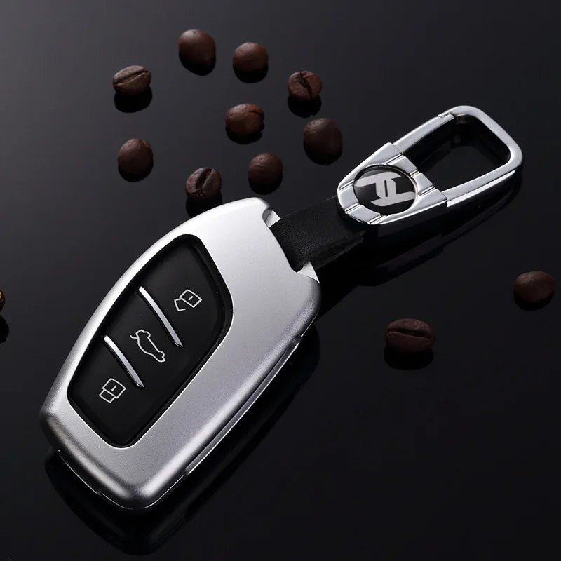 B silver Чехол для ключей от автомобиля из алюминиевого сплава для Roewe I5 RX3 MG Smart Keyless пульт дистанционного управления Fob крышка брелок рамка сумка авто аксессуары - Название цвета: B silver