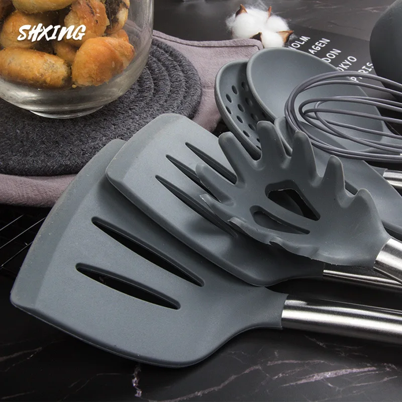

Kitchen Accessories Cooking Wooden Handle Nonstick Cookware Amazon Silicone Spatula 12 Piece Set Cooking Spatula Tool