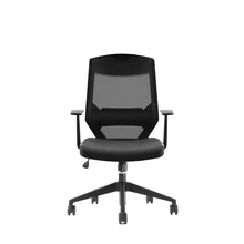 Black Mesh Staff Chair Strong Armrest Lifting Up Function Computer Chair for Cafe STG Control Office Furniture