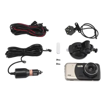 

Exquisite 4" Car Dvr Dual Lens Hd 1080p Dash Cam Video Recorder Camera Touch Screen Dc 5v 1a Tf 4g Max To 32g