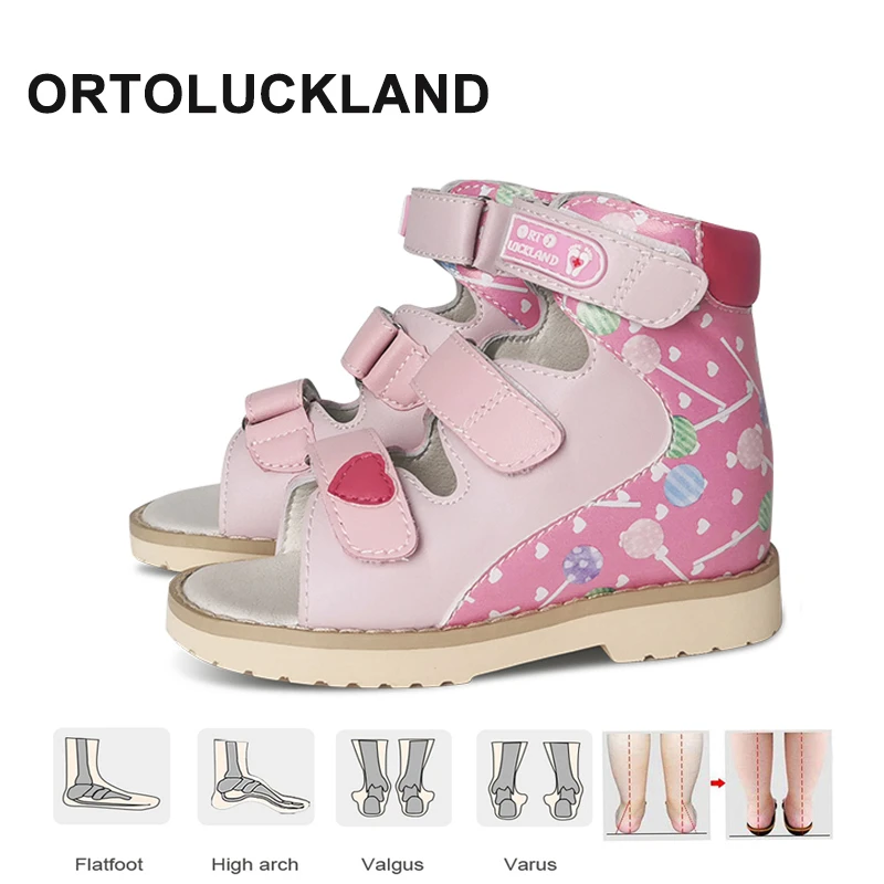 Ortoluckland sandalias de verano para niñas, zapatos ortopédicos bebés, calzado de punta abierta de estilo coreano, color 2022|Sandalias| - AliExpress