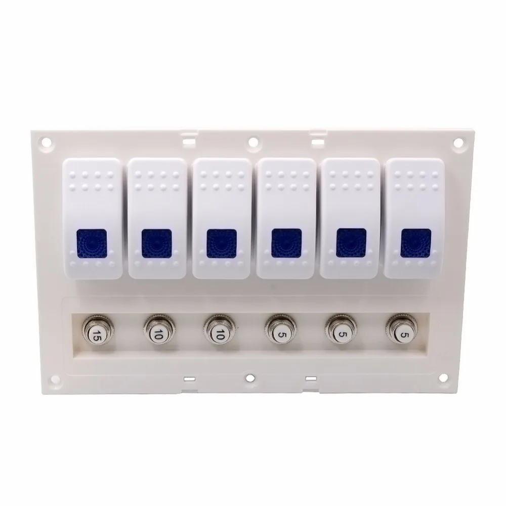Автомобиль/RV/корабль фургон-дом на колесах авто 3 Pin 6 Band переключатель линз коммутационная панель Переключатель с синими огнями