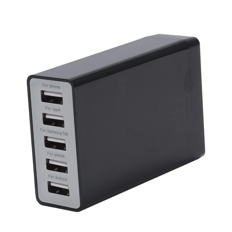 5 USB зарядное устройство 5 USB порт Смарт Быстрая зарядка 5V 8A зарядное устройство Черный