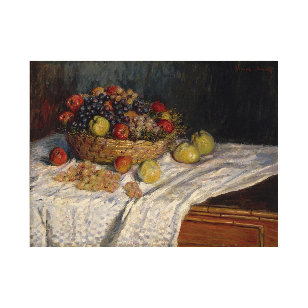 Claude Monet Malerei Obst Korb Mit Apfel Trauben Wand Decor Stll Leben Leinwand Malerei Druck Kuche Buro Hotel Wand Kunst Paintings Fruit Monet Paintingcanvas Painting Aliexpress