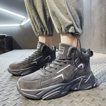 

Men Shoes High Top Men's Casual Shoes Fashion Man Sneakers Breathable Non-slip Outdoor Student Original Luxury Walking Shoes