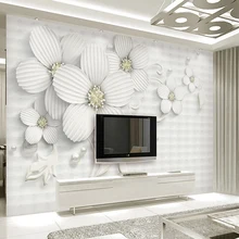 Пользовательские обои 3D ювелирные изделия Цветок Европейский узор фрески гостиная спальня романтический домашний декор настенная ткань Papel де Parede