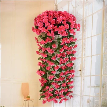 

Violet Artificial Ivy Leaf Garland Fake Foliage Hanging Flowers Vine Plant Home Garden Decoration Wall Indoor Outdoor Wedding