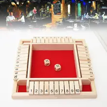 Geschlossen Die Box Bord Spiel Würfel Set Deluxe Vier Seitige 10 Zahlen Bord Spiel Party Club Trinken Spiele für Erwachsene familien