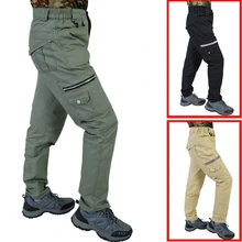 Весенние повседневные мужские брюки с несколькими карманами, тактические штаны, комбинезоны, армейские мужские хлопковые брюки, мужские брюки-карго в Военном Стиле