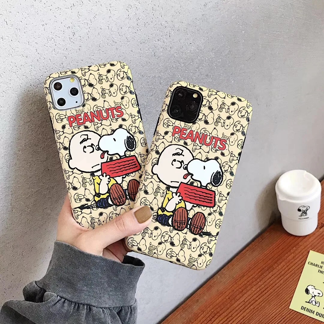 Милый мультяшный чехол для телефона с арахисом Charlie коричневая собака iPhone 7 plus 8 11