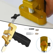

2 In 1 Handheld Glass Cutter Manual Tile Cutter Glass Cutting Tool and Breaking Pliers DIY Hand Tool with 2 Carbide Blades