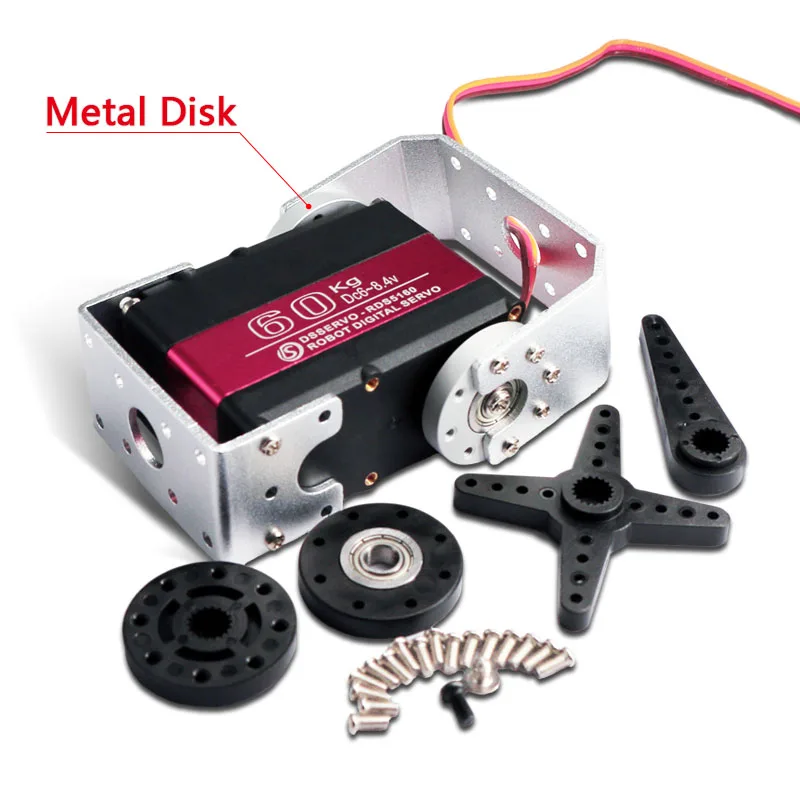 metal disk-angle 180 1 шт. сервопривод 60 кг робот с высоким крутящим моментом RDS5160 SSG для робота DIY цифровой сервопривод arduino сервопривод большой сервопривод - Цвет: metal disk-angle 180