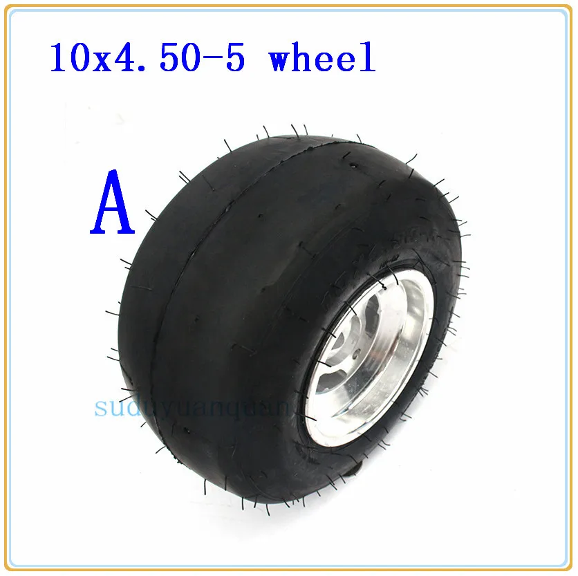 Передние колеса 10X4. 50-5 шин Вакуумный, легкий-шины с алюминиевыми ободами ступицы для трицикл для дрифта ATV Quad Go-компоненты для картинга модификации - Цвет: wheel A