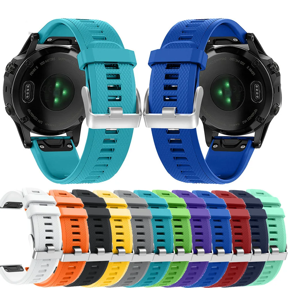 

22mm wrist strap for Garmin Forerunner 935 945 Fenix 5 Instinct Quick Release fit smart watch accessory silicone bracelet strap