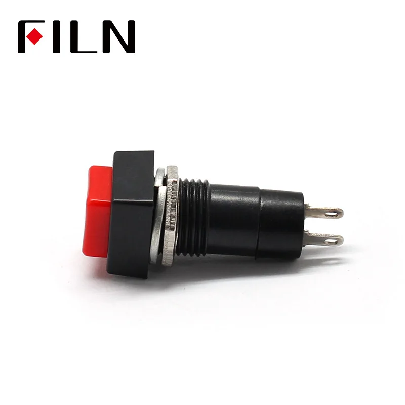 Square Momentary ON OFF Push Button Switch Red Blue Green Yellow White Black SPST Car Dash 12V 12MM PBS-11A PBS-11B (6)