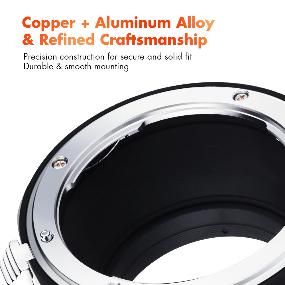 K&F Concept High-precision Lens Adapter Ring NIK to FX Adapter with Aperture Control Ring with Fuji X-series Cameras