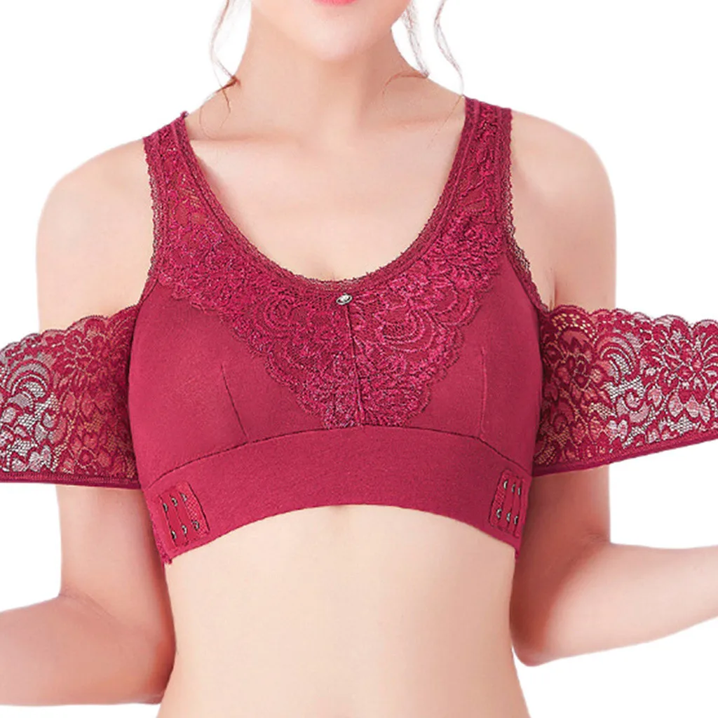 Шелковый бюстгальтер с перекрестными лямками спереди беспроводной дышащий