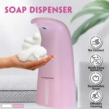

300ml Automatic Liquid Soap Dispensers Infrared Smart Sensor Liquid Soap Dispenser for Bathroom Kitchen ABS Foam Soap Dispenser