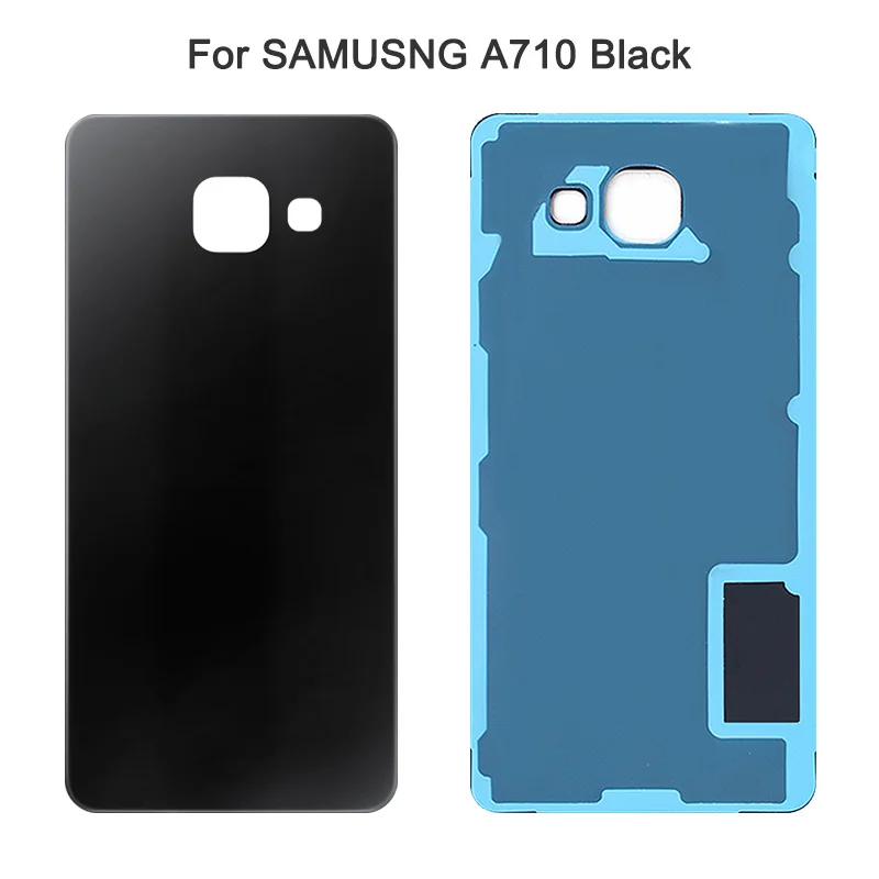 A710 Black Задняя Батарея сзади Стекло чехол для Samsung Galaxy A3 A5 A7 A310 A510 A710 A910 Батарея чехол наклейка для корпуса - Цвет: A710 Black