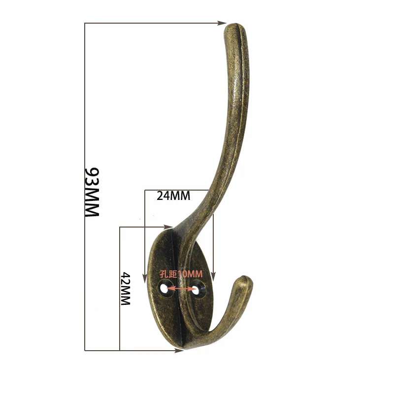 Винтажная вешалка, крючок из цинкового сплава, настенный крючок, бронзовая ткань, пальто, сумка, шляпа, подвесные крючки для ванной и кухни, Anitque стойки