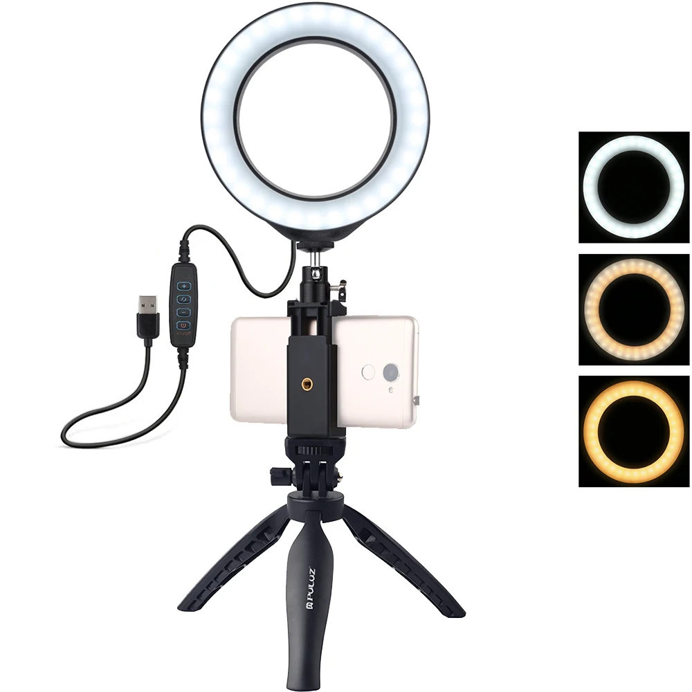 마운트 홀더가있는 새 데스크탑 미니 삼각대 휴대 전화 용 콜드 슈 라이브 비디오 블로거 스탠드 