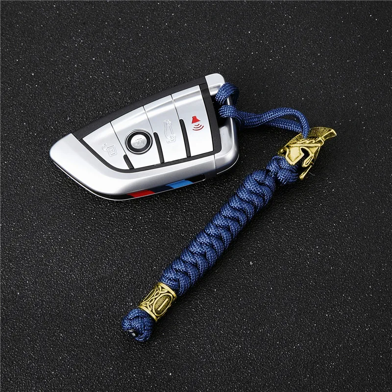 Porte-clés casque grec bleu