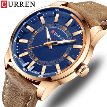 CURREN Leather Strap Waterproof Men's Watch