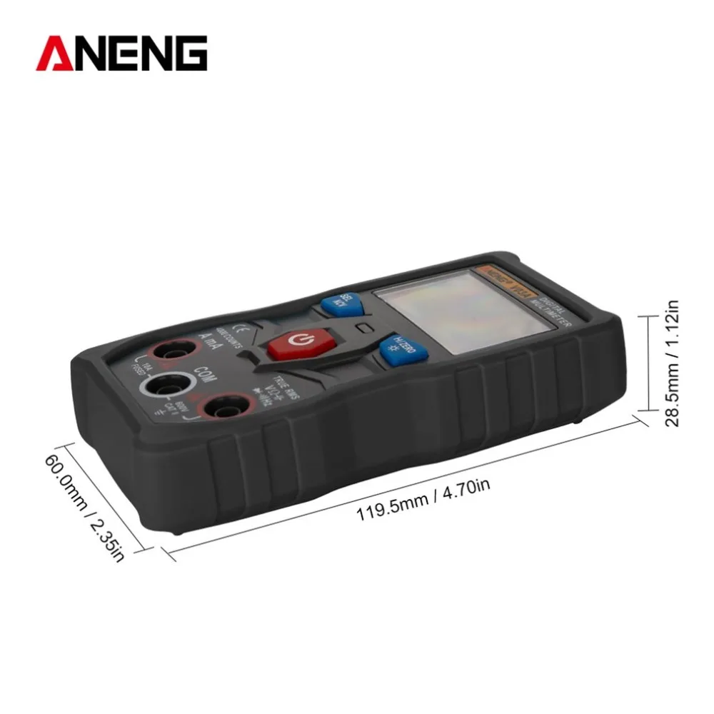 Aneng V03A мультиметр для передачи данных Ncv цифровой ЖК-дисплей Вольтметр переменного/постоянного тока Автоматический диапазон диодное Сопротивление Частота Емкость тестер