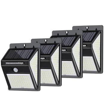 

Solar Lights Outdoor, 140 LEDs Wireless Waterproof Solar Motion Sensor Light Outdoor for Garden, Fence, Step (4 Pack)