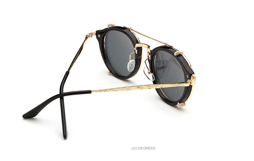 Мужские солнцезащитные очки на застежке в стиле стимпанк, фирменный дизайн, женские модные очки, Ретро стиль, модные солнцезащитные очки, UV400
