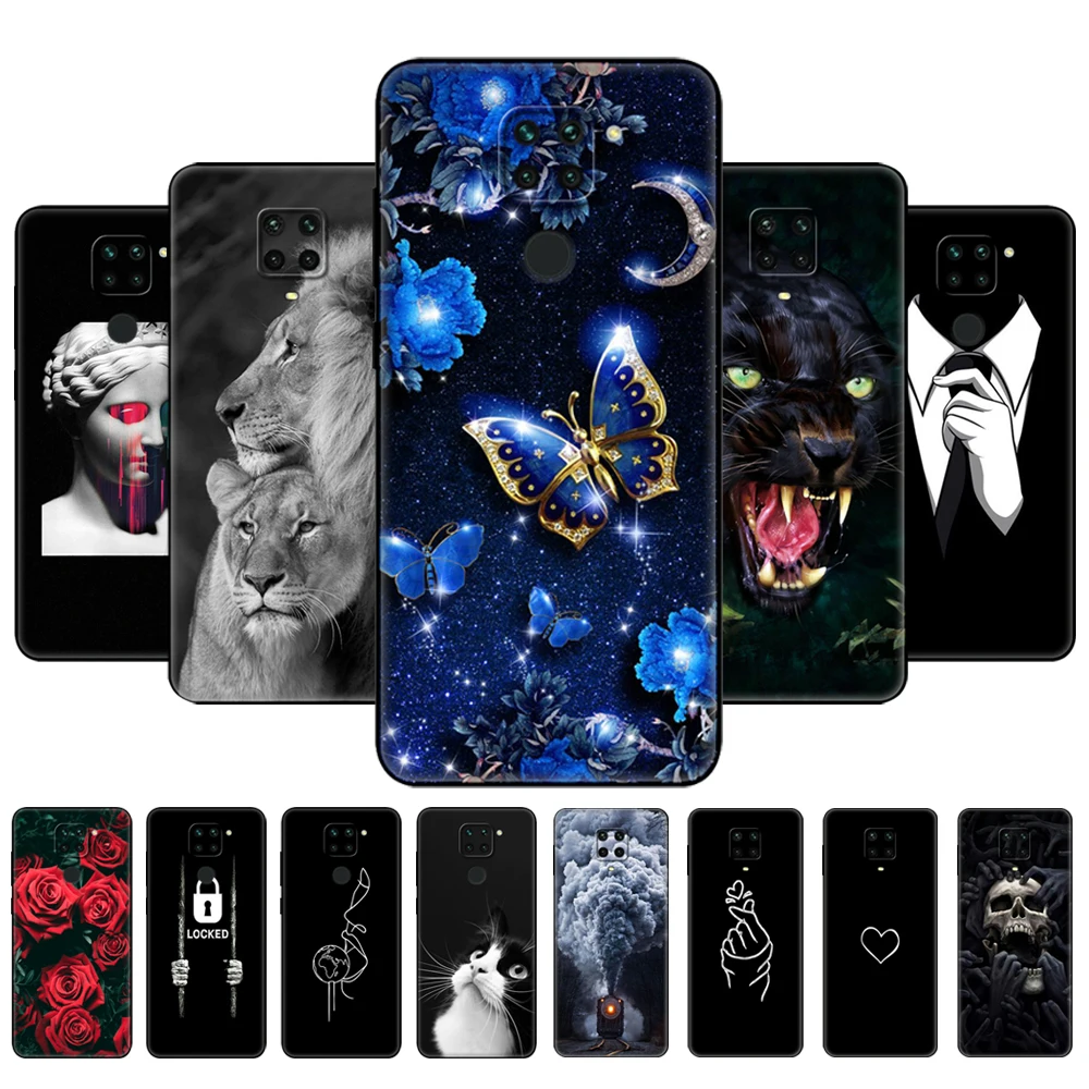 Чехол для Xiaomi Redmi Note 9S 9 мягкий силиконовый чехол телефона Pro Back Note9S Note9Pro Note9 черный