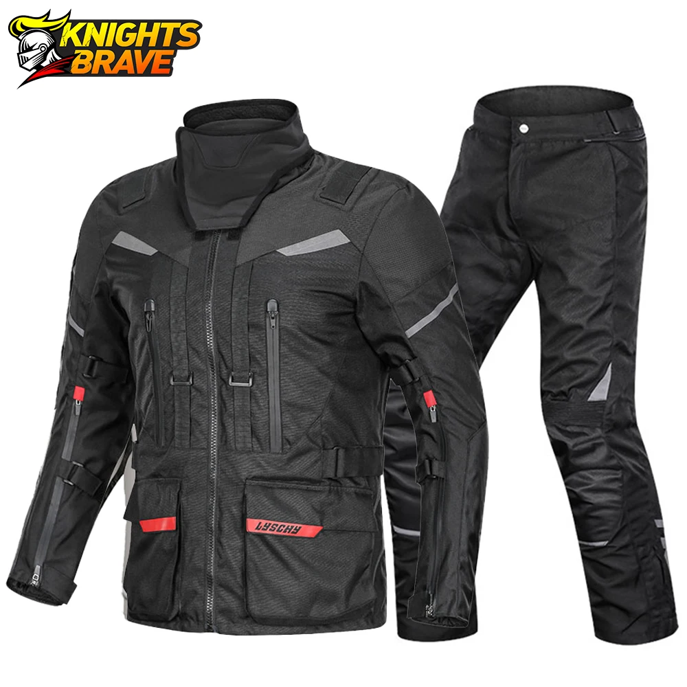 Motorcycle Jacket Winter Waterproof Cold-proof Motorbike Moto Suit Chaqueta Riding Clothing CE Protective Gear Black | Автомобили и