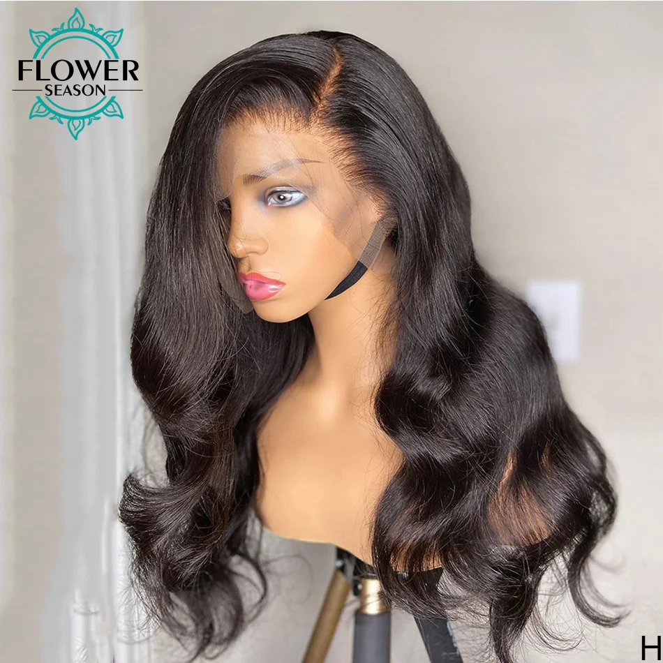 Волнистые человеческие волосы парики длинные индийские Remy Glueless 13*6 кружевной