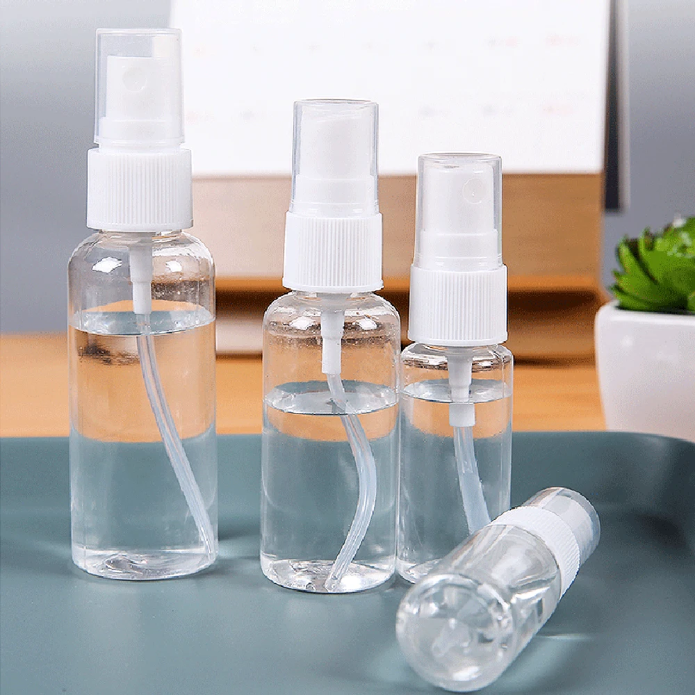 100 개 10ml 30ml 50ml 60ml 100ml 120ml 리필용 미세 미스트 분무기 병 메이크업 화장품 분무기 작은 스프레이 용기