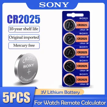 Sony-batería de litio para reloj de juguete, pila de botón, medidor de Control remoto, CR2025, CR 2025, DL2025, BR2025, KCR2025, 3V, 5 uds.