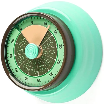 

Timer,Kitchen Timer Manual Cute netic Backing,Mechanical Timers for Cooking,Chef Countdown Clock for Kids Green