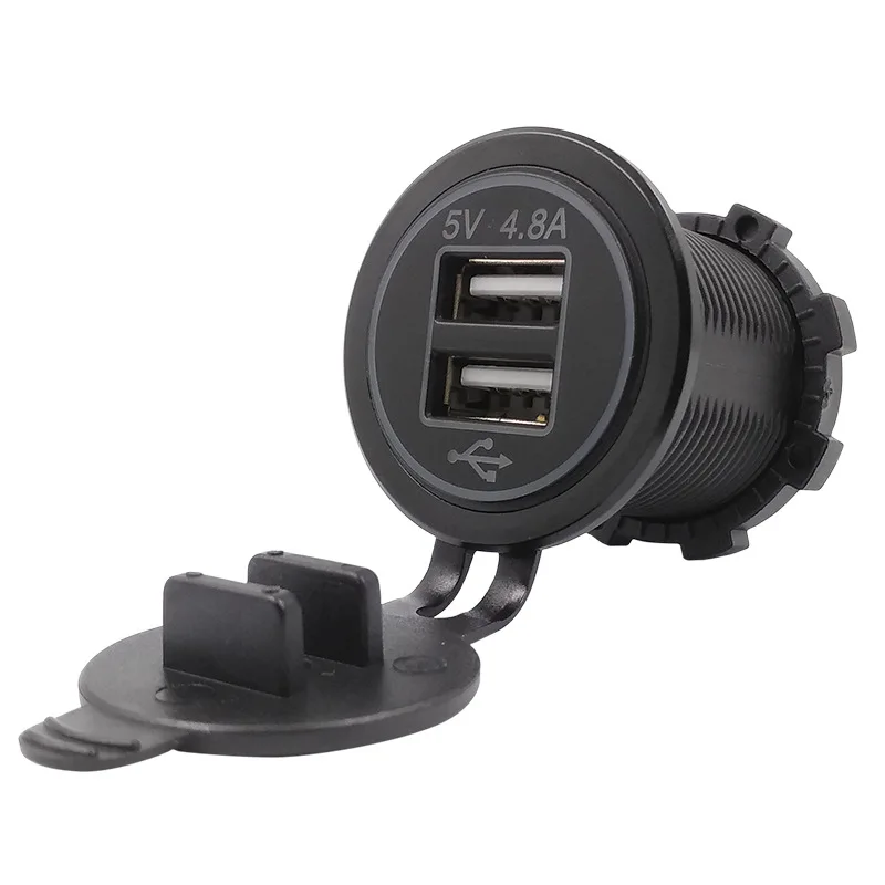 DIY 4.8A двойной USB разъем зарядного устройства водонепроницаемый выход питания двойной USB Быстрая Зарядка адаптер для iPhone смартфон автомобиль лодка морской RV
