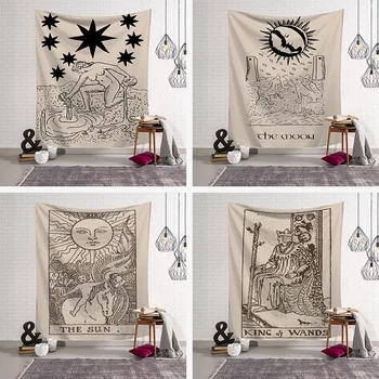 

Bohemian Mandala Wall Hanging Tapestry Witchcraft Hippie Beach Throw Rug Carpet Tapestries Home Art Psychedelic Decor