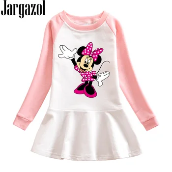 

Jargazol Girls Christmas Costume Fall Long Sleeve Princess Dress Minnie Mouse Vestidos Outfits Sweatshirt Dress Toddler Outfits