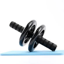 Two-Wheeled Abdominal Wheel Sports Abdomen Roller Abdominal Core Workout Wheel Fitness Gym Home Abdominal Muscle Trainer
