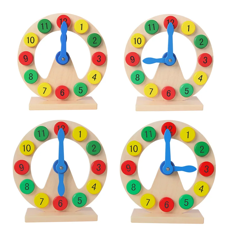Деревянные игрушки учатся говорить время деревянные цифровые часы Монтессори обучающие средства дети ребенок раннего обучения игрушки для детей