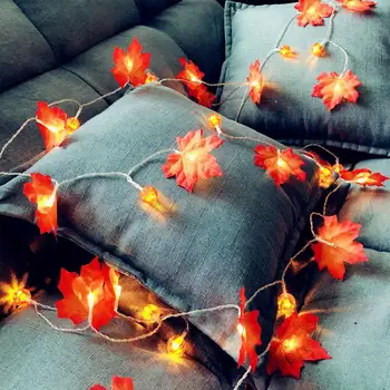 

LumiParty 3M LED String Light Maple Leaf Garland Light for Thanksgiving Christmas Lights Garden Party Room navidad Decorations