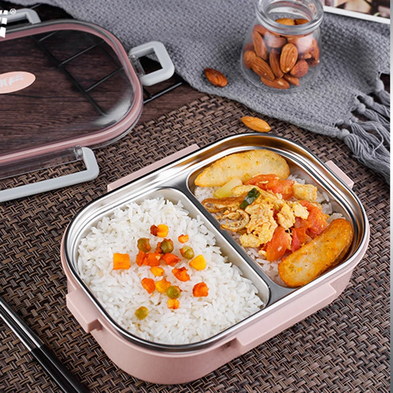 Ланч-бокс для детей 304 из нержавеющей стали Bento box герметичный детский Bento Ланч-бокс контейнер для еды, судок