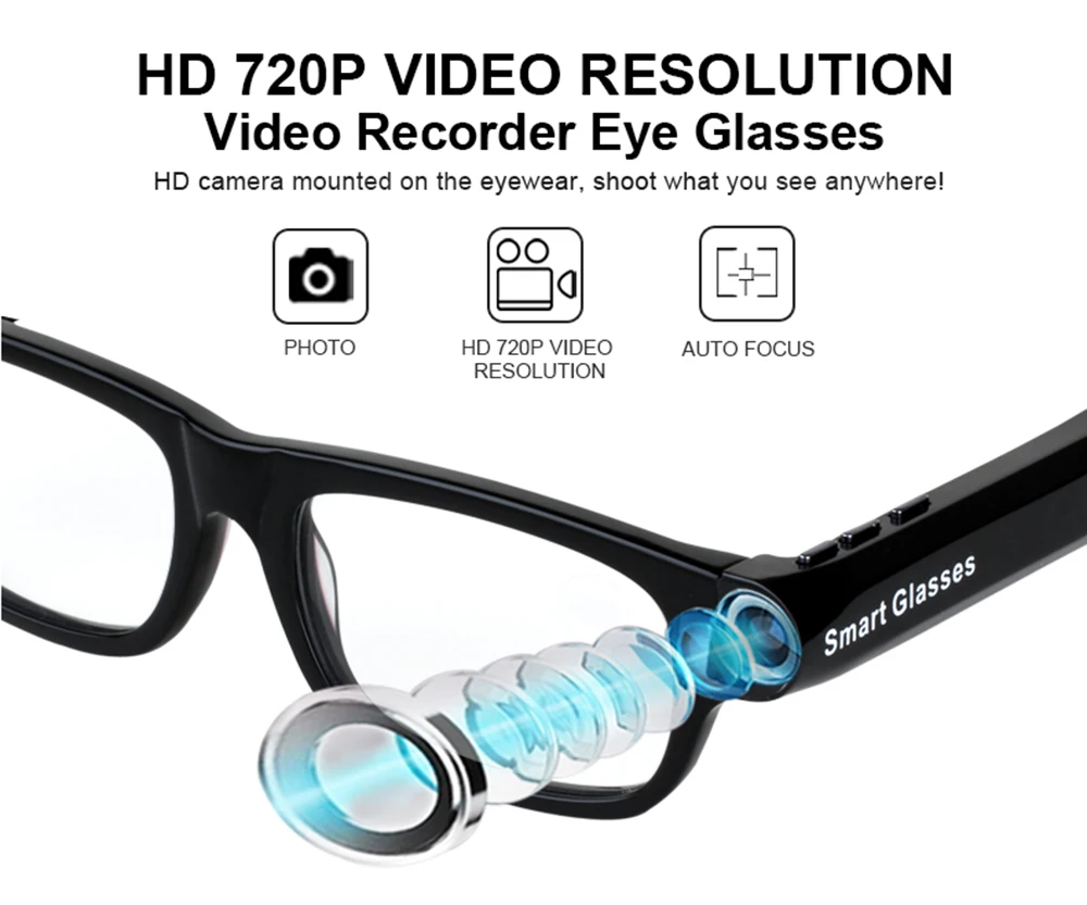 V3 8G 720p Video Smart Glasses