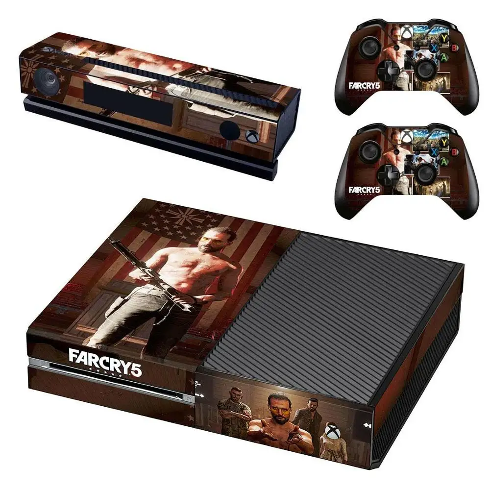 GSTM1580 Наклейка для кожи FARCRY Far Cry 5 Полное покрытие для консоли Xbox One& Kinect& 2 контроллера для Xbox One Наклейка для кожи - Цвет: GSTM1580