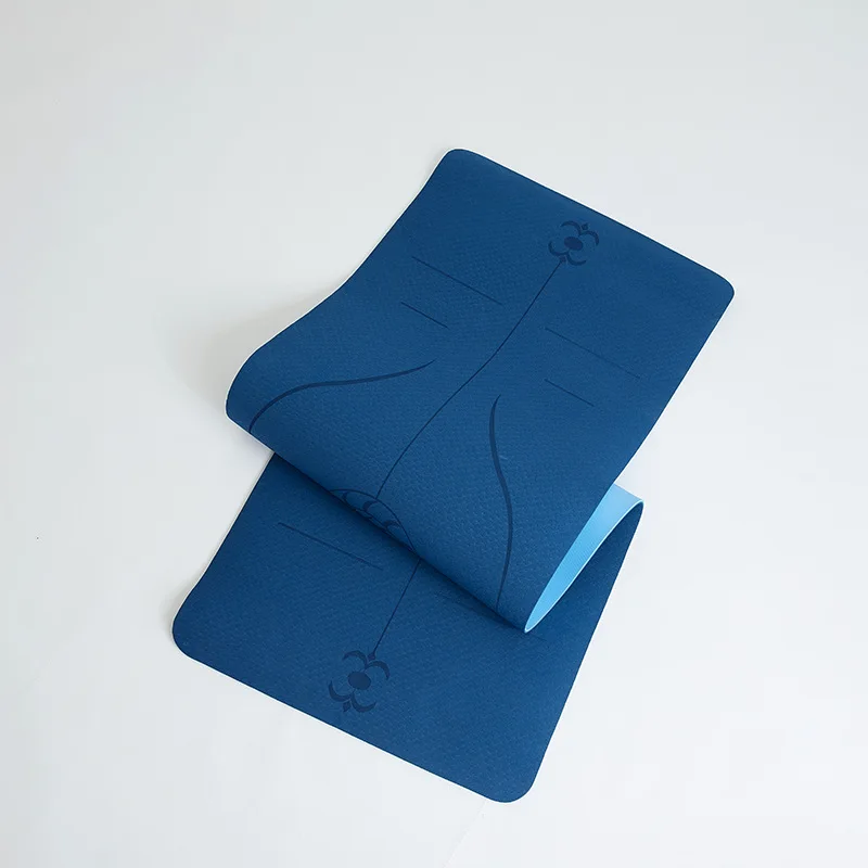 Widened double-layer two-color non slip, environmental friendly and tasteless outdoor fitness yoga mat source manufacturer